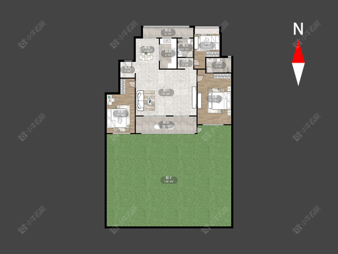 常州阳光城禹洲宸悦在售二手房源户型图_小牛看房