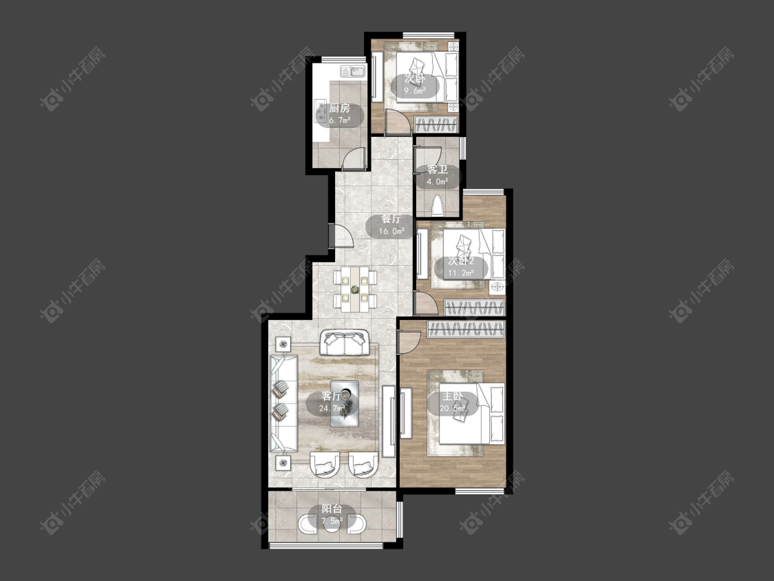 丹阳汇金天地在售二手房源户型图_小牛看房