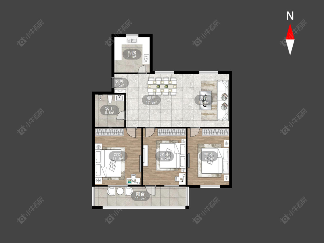 常州翠竹新村北区在售二手房源户型图_小牛看房