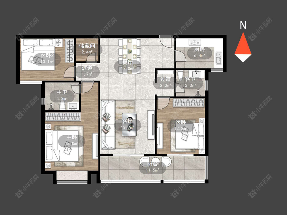 常州星河国际九区在售二手房源户型图_小牛看房