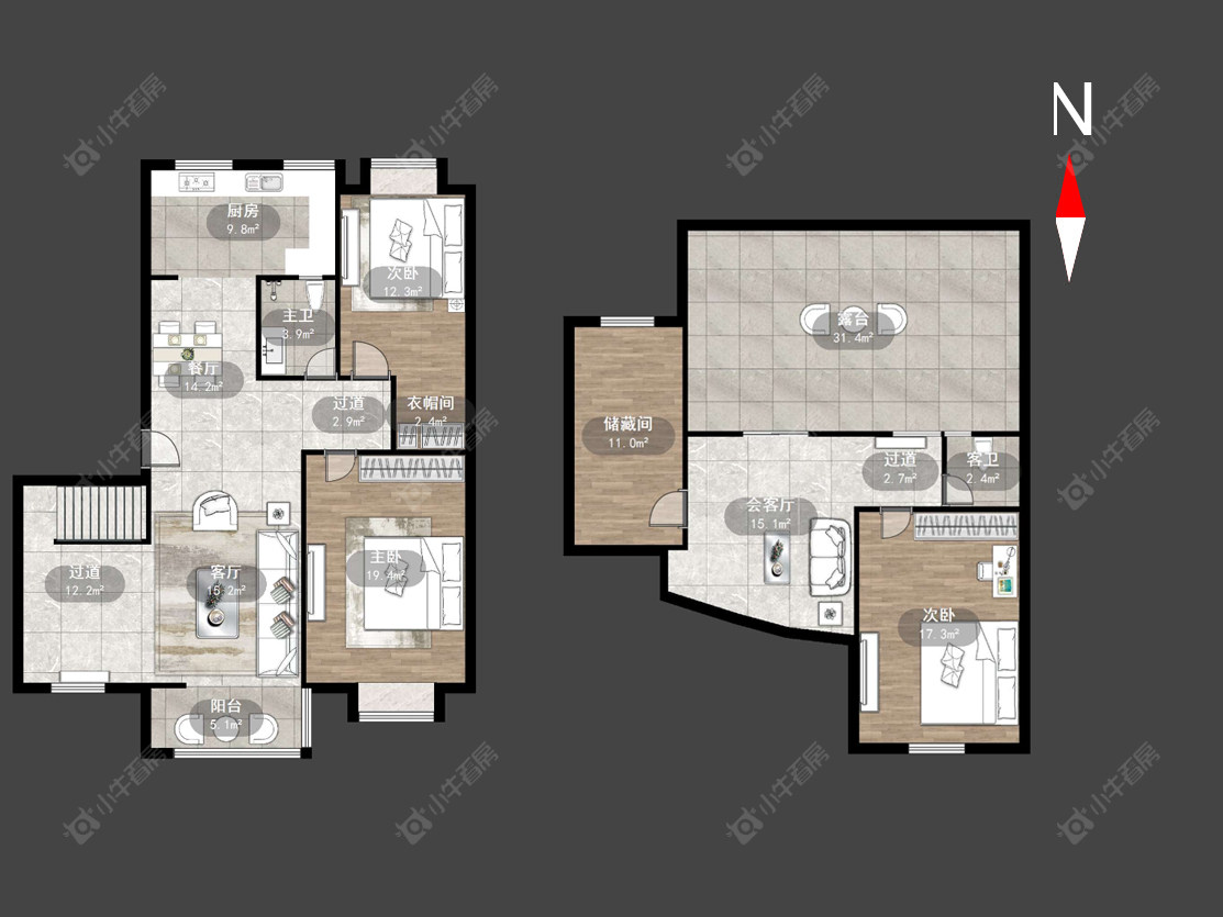 东方花园房源户型图 常州东方花园在售二手房源户型图_小牛看房