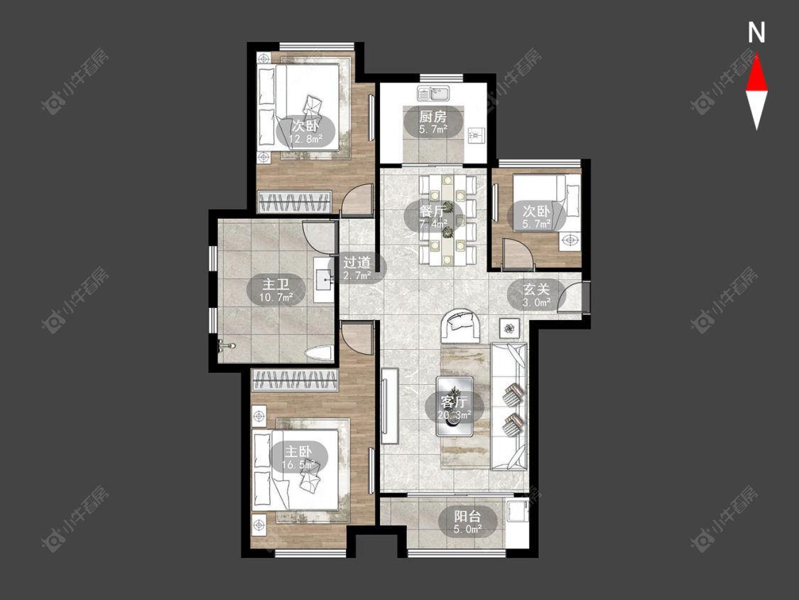 常州新城香溢澜桥一期在售二手房源户型图_小牛看房