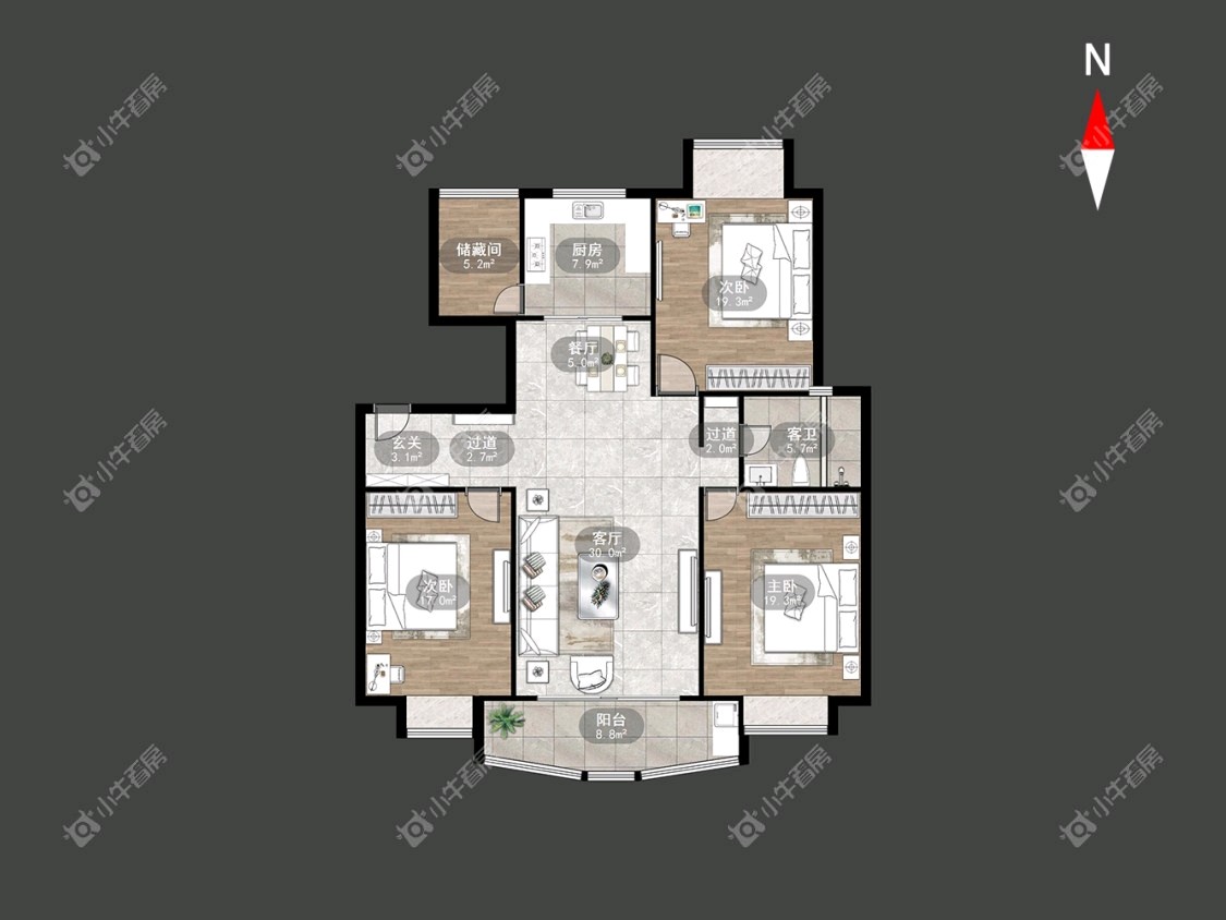 常州绿洲家园在租房源户型图_小牛看房