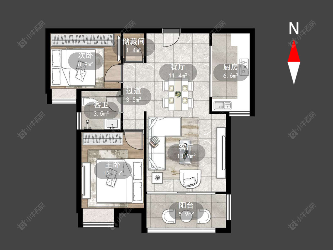 常州云山诗意在售二手房源户型图_小牛看房
