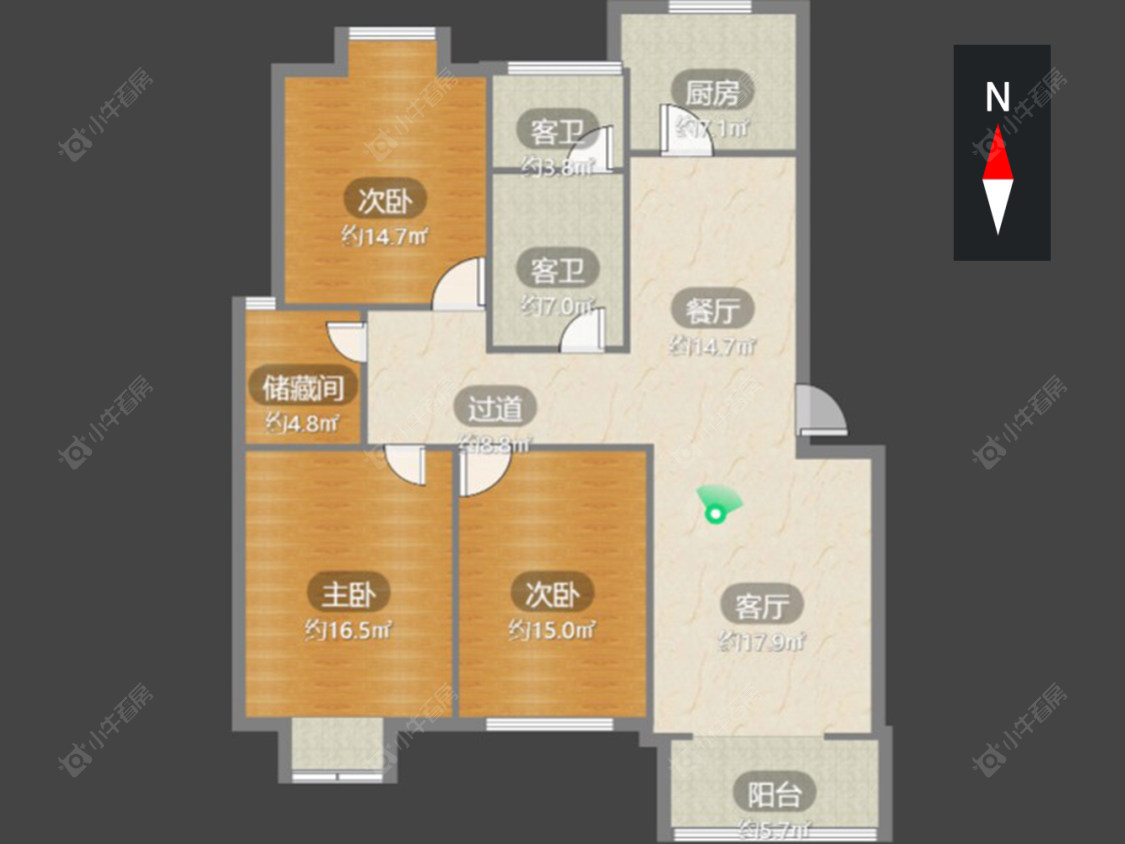 常州河苑家园三期在售二手房源户型图_小牛看房