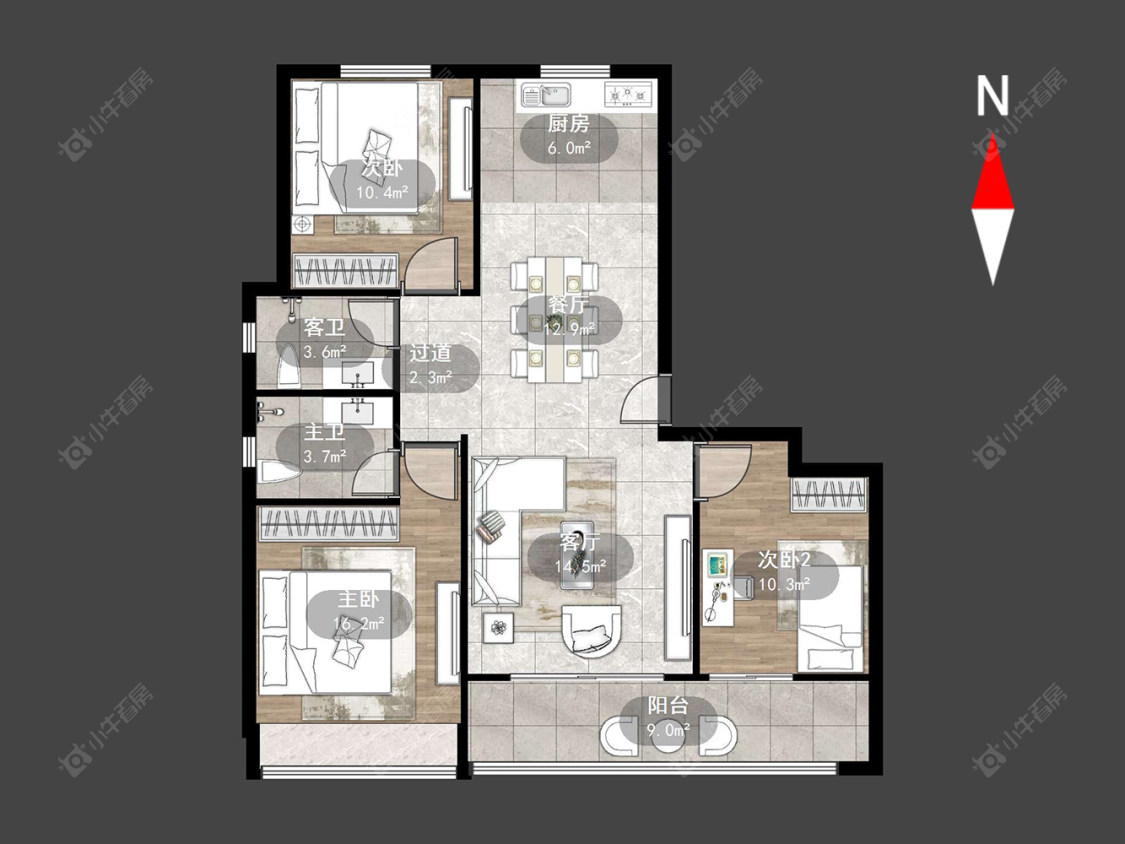 三江公园房源户型图 常州三江公园在售二手房源户型图_小牛看房