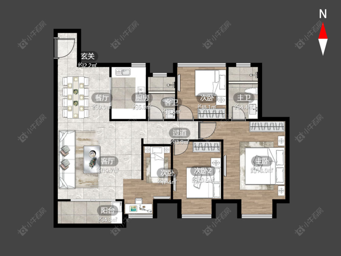 常州观棠在售二手房源户型图_小牛看房