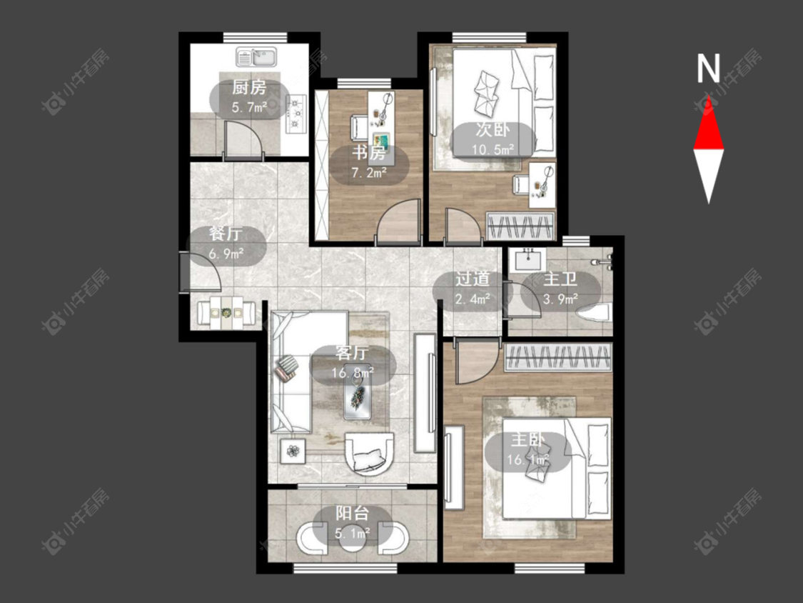 常州香溢紫郡一期在售二手房源户型图_小牛看房