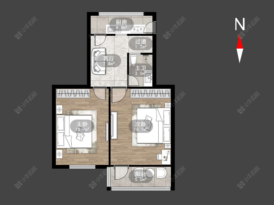 常州丽华一村在售二手房源户型图_小牛看房