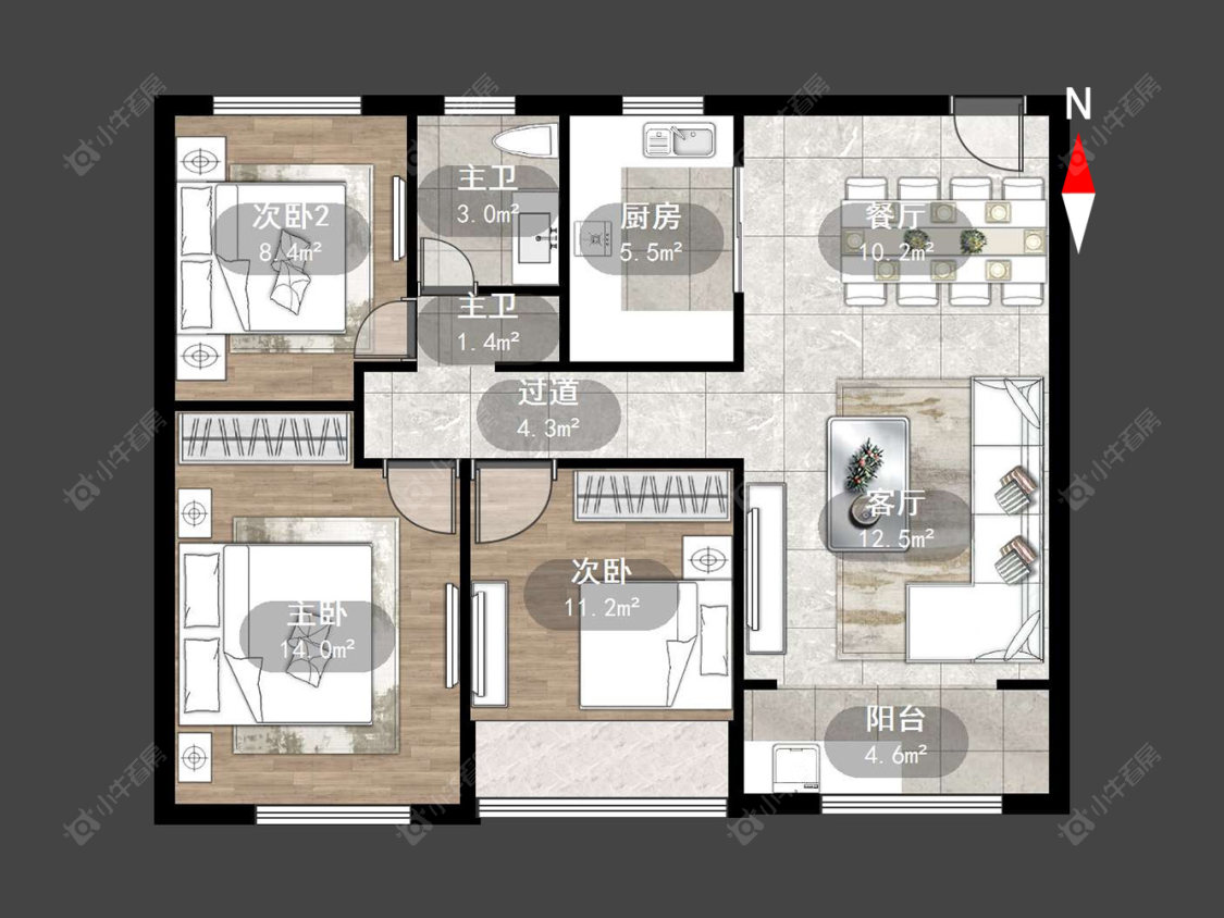 常州凤凰湖西苑在售二手房源户型图_小牛看房