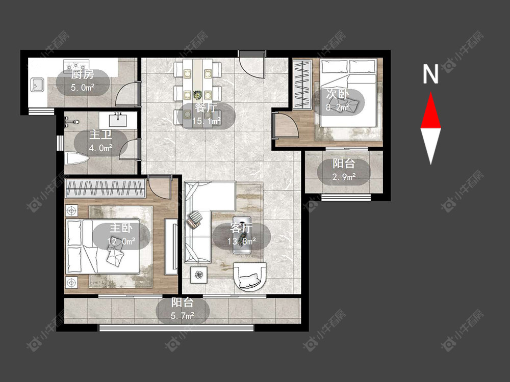 常州世家别院在售二手房源户型图_小牛看房