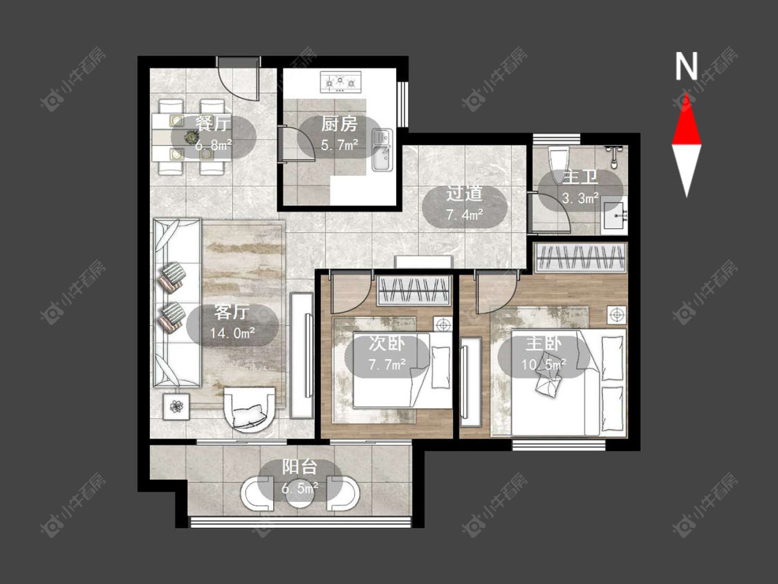常州观湖名轩在售二手房源户型图_小牛看房