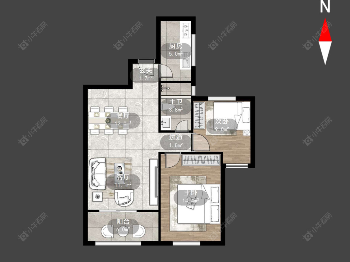 蔚蓝天地一二期房源户型图 常州蔚蓝天地一二期在售二手房源户型图_小牛看房