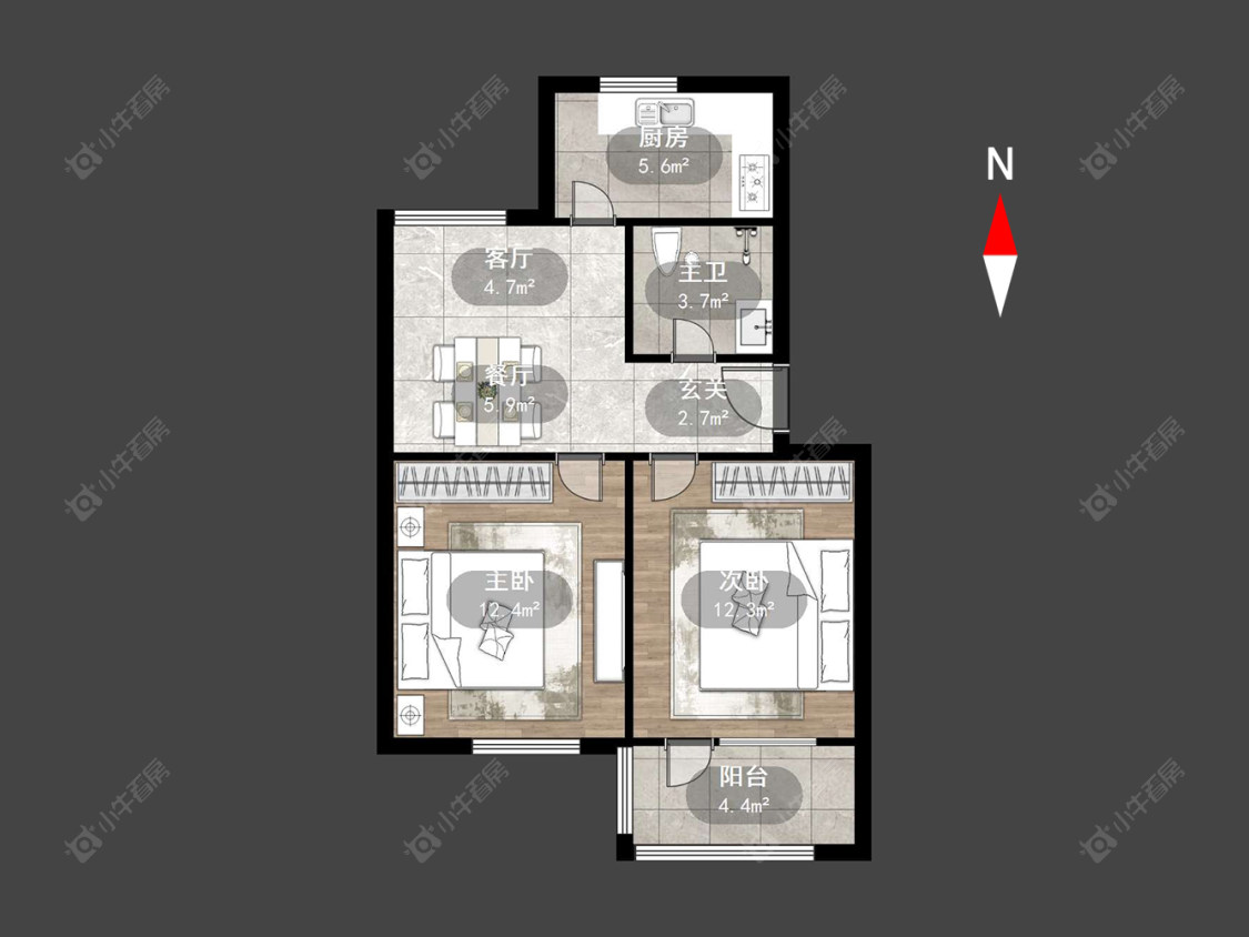 燕兴新村西区房源户型图 常州燕兴新村西区在售二手房源户型图_小牛看房