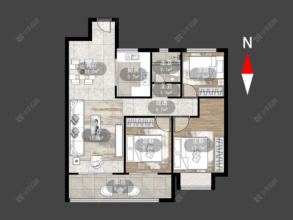 新城锦域房源户型图 常州新城锦域在售二手房源户型图_小牛看房
