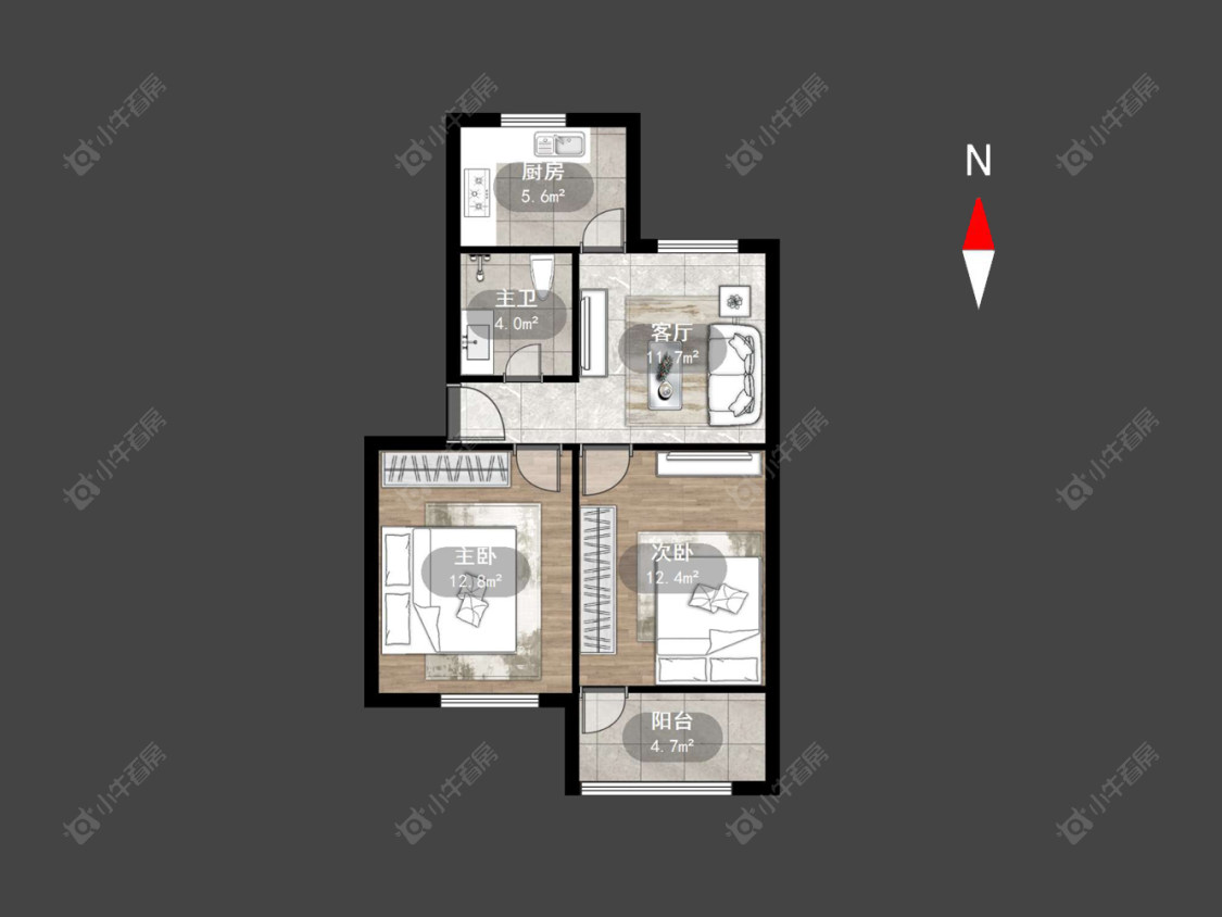 常州兰翔二村在售二手房源户型图_小牛看房