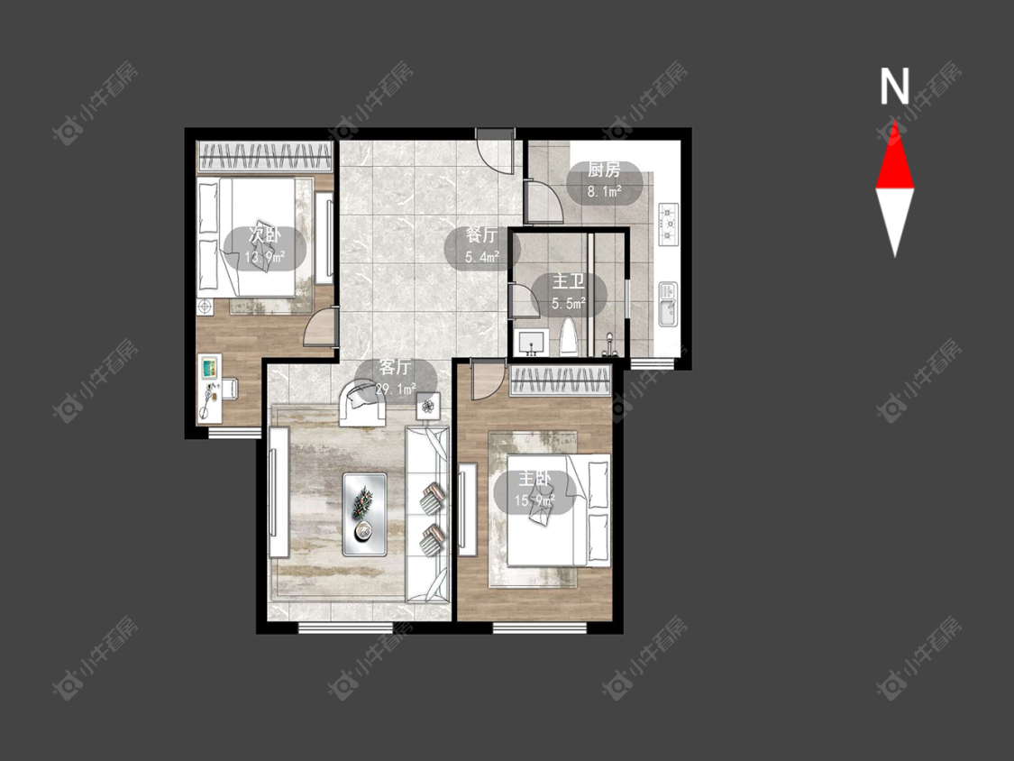 常州典雅花园在售二手房源户型图_小牛看房