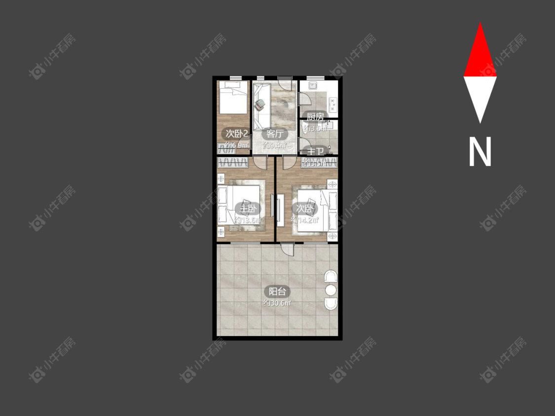 升仙弄房源户型图 常州升仙弄在售二手房源户型图_小牛看房