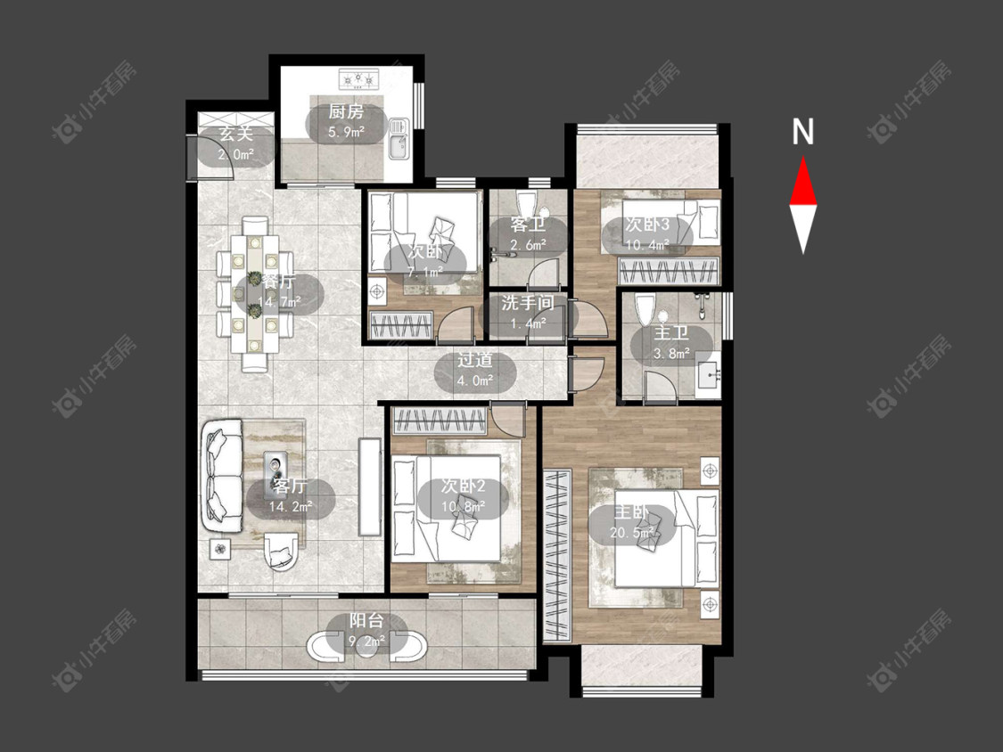 蓝光晶曜房源户型图 常州蓝光晶曜在售二手房源户型图_小牛看房