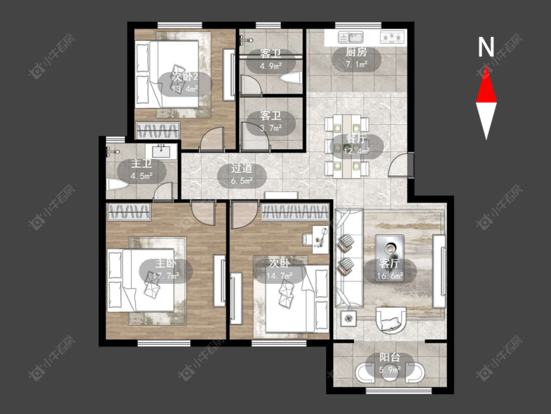 常州空港二村在售二手房源户型图_小牛看房