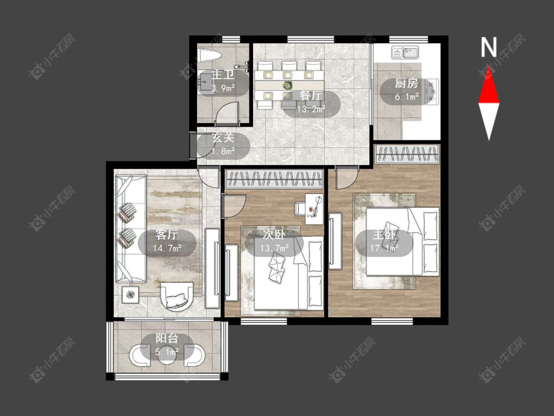 常州昌盛西村在售二手房源户型图_小牛看房