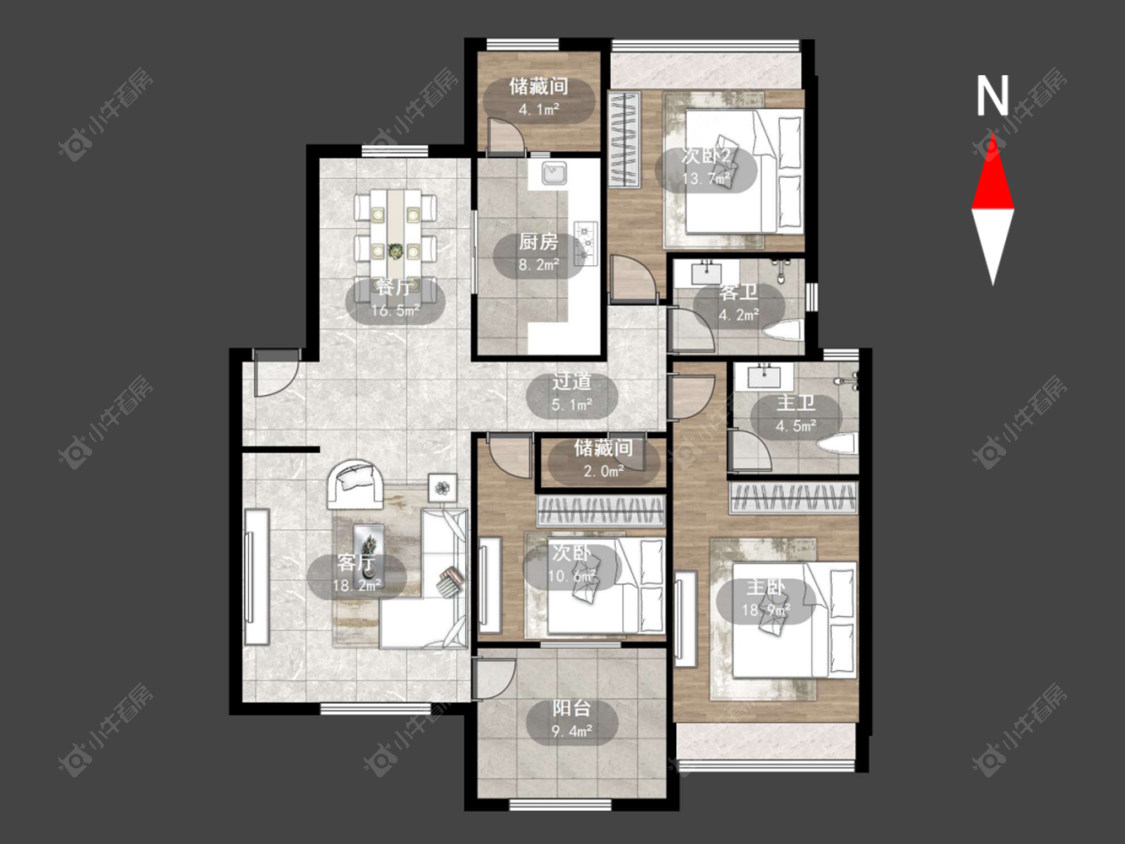 常州奥林匹克花园在售二手房源户型图_小牛看房