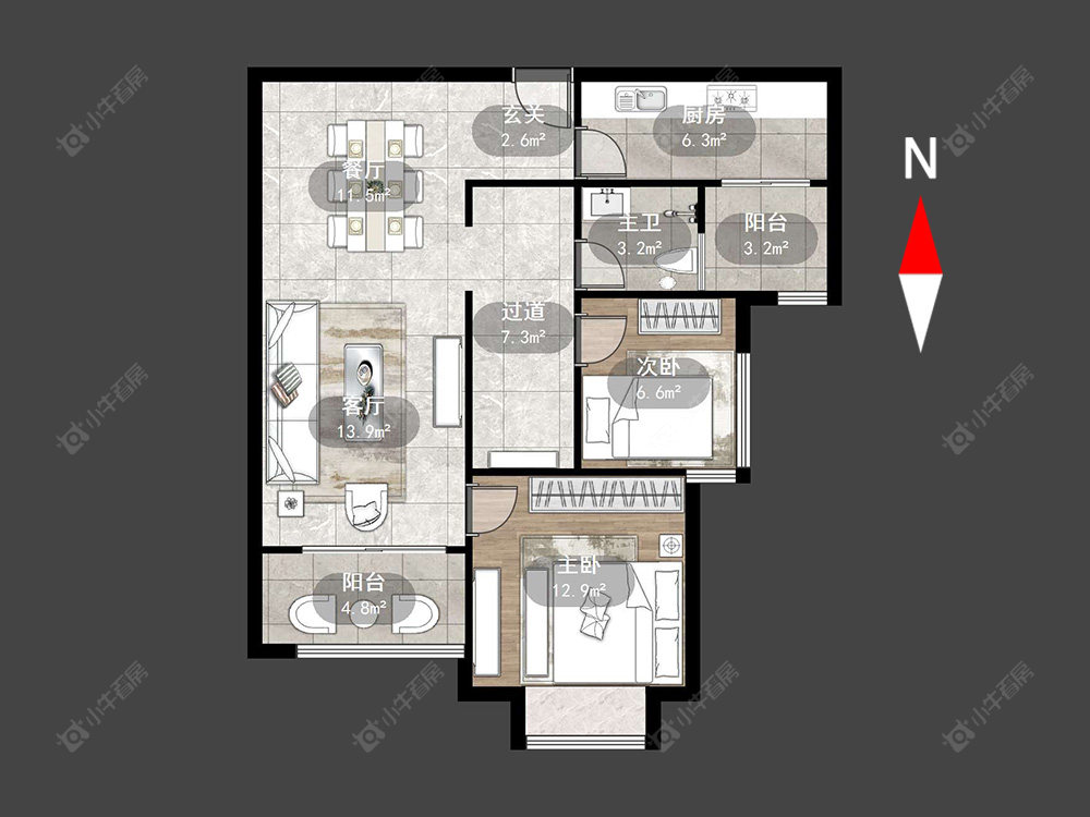 常州星河丹堤五区在售二手房源户型图_小牛看房