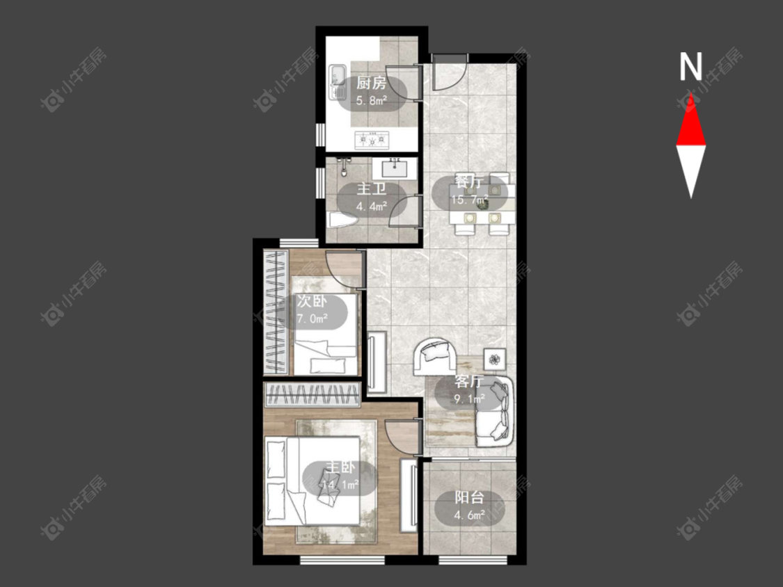 常州常发豪郡在售二手房源户型图_小牛看房