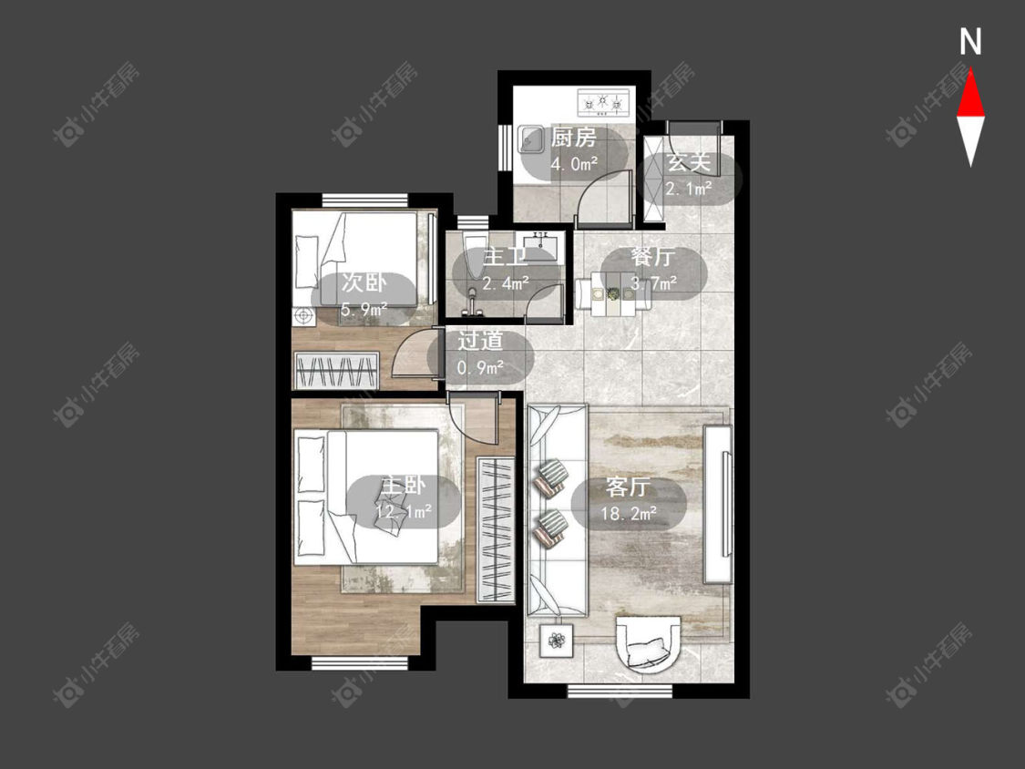 常州清云澜湾A区在售二手房源户型图_小牛看房