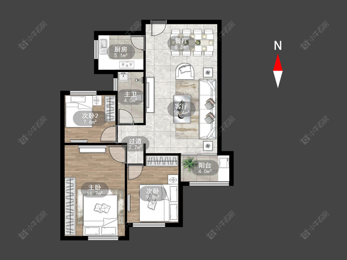 常州绿都万和城五区在售二手房源户型图_小牛看房