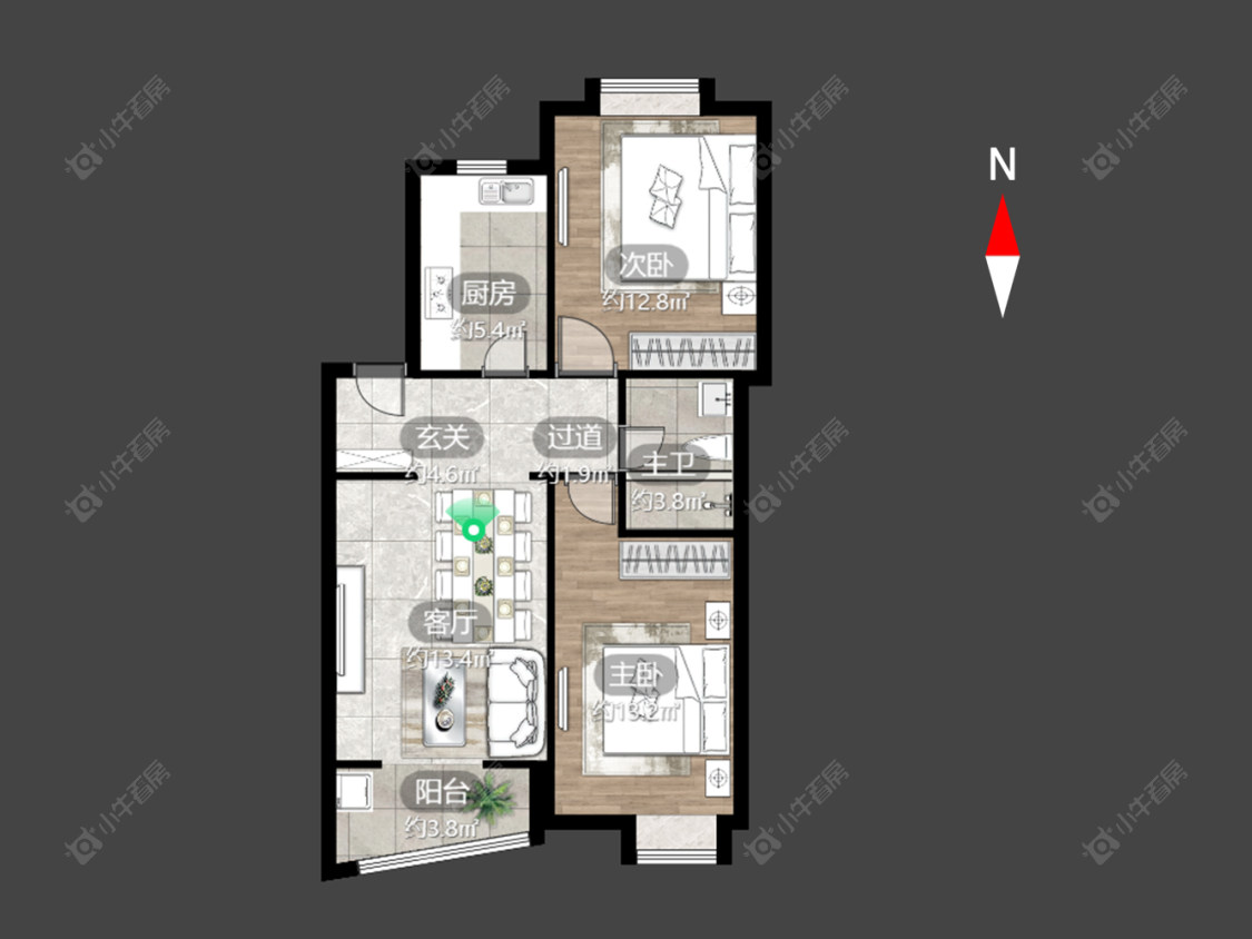常州新龙花苑东区在售二手房源户型图_小牛看房