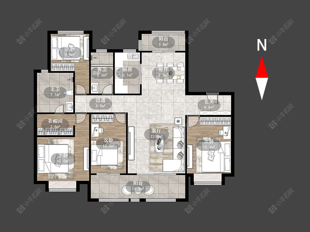 常州新城公馆荣域在售二手房源户型图_小牛看房