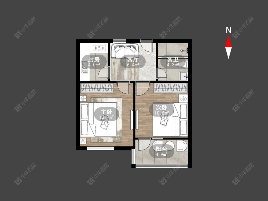 常州翠苑公寓在售二手房源户型图_小牛看房