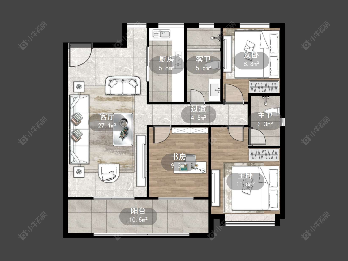中海时代都会房源户型图 丹阳中海时代都会在售二手房源户型图_小牛看房