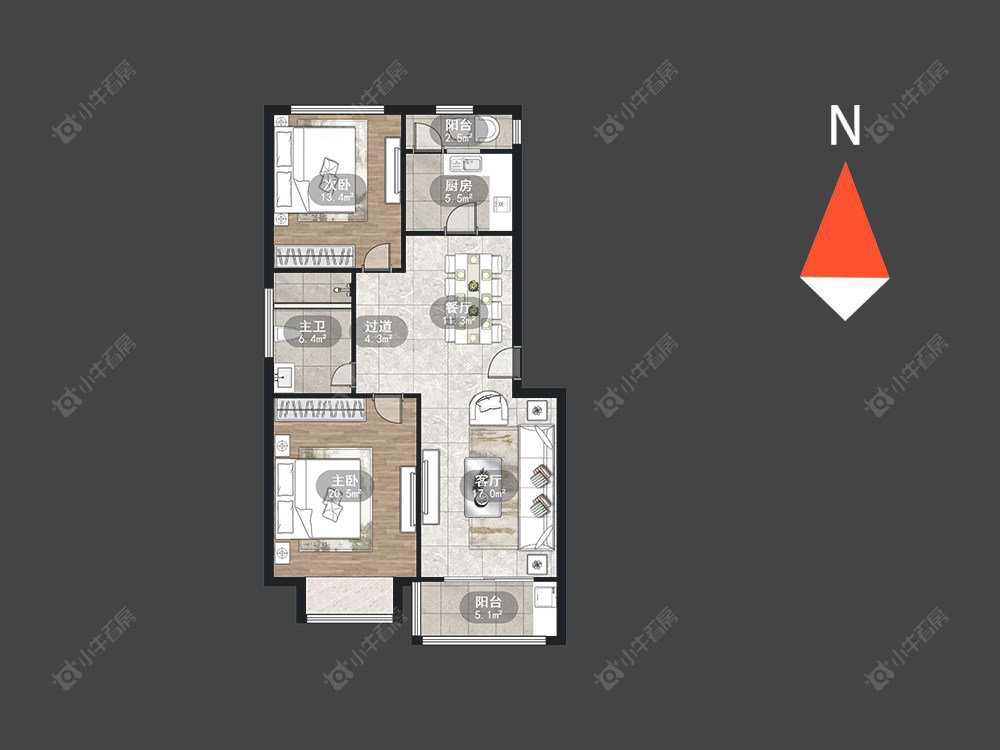 常州牛塘新村在售二手房源户型图_小牛看房