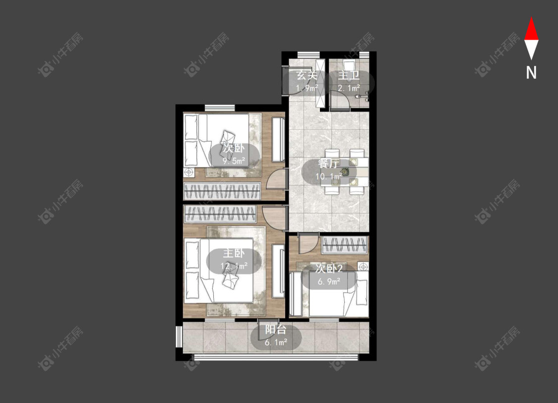 常州博爱路在售二手房源户型图_小牛看房