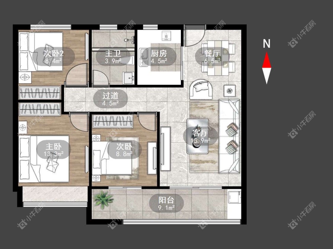 常州绿地香港名墩道在租房源室内图_小牛看房