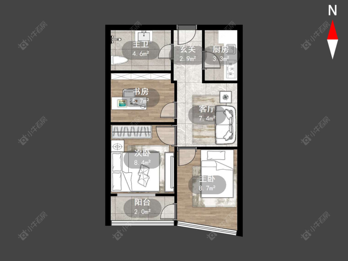 常州中意宝第在售二手房源户型图_小牛看房