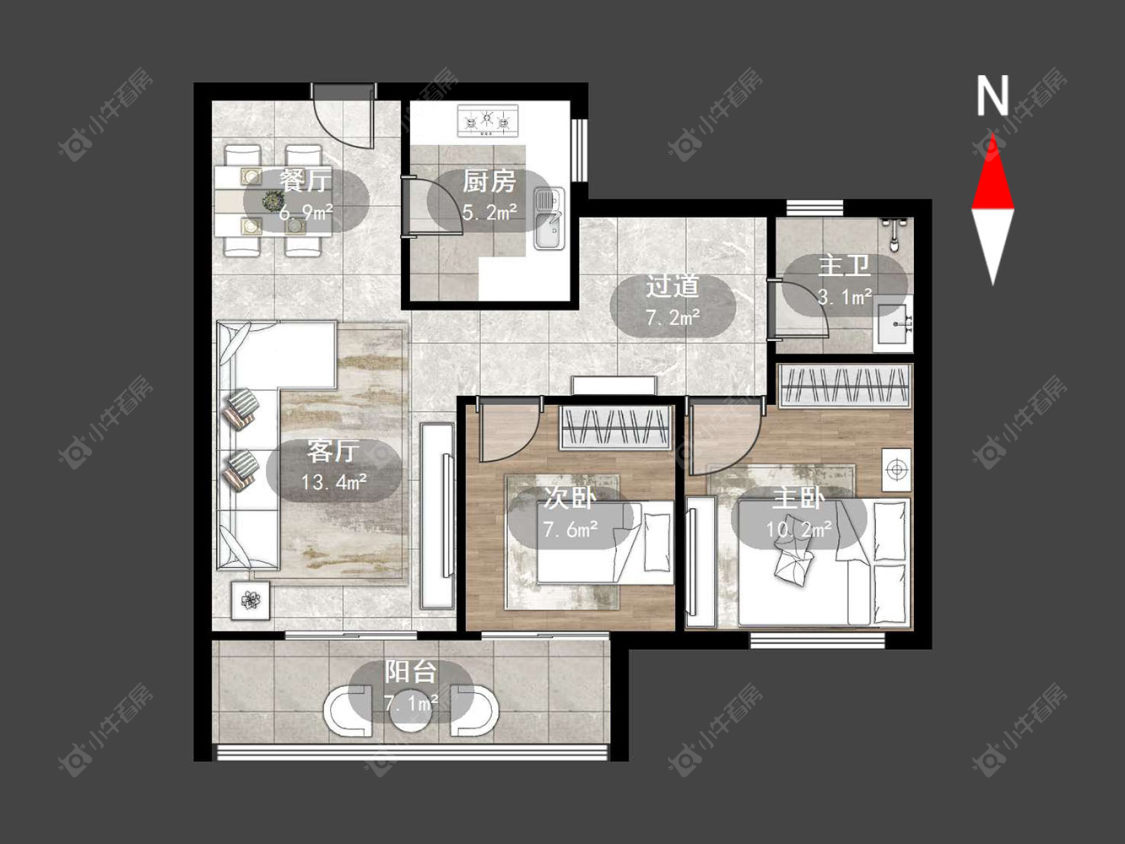常州观湖名轩在售二手房源户型图_小牛看房