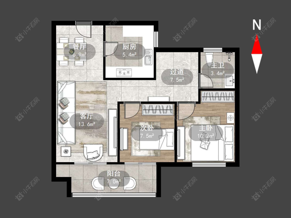 常州观湖名轩在售二手房源户型图_小牛看房
