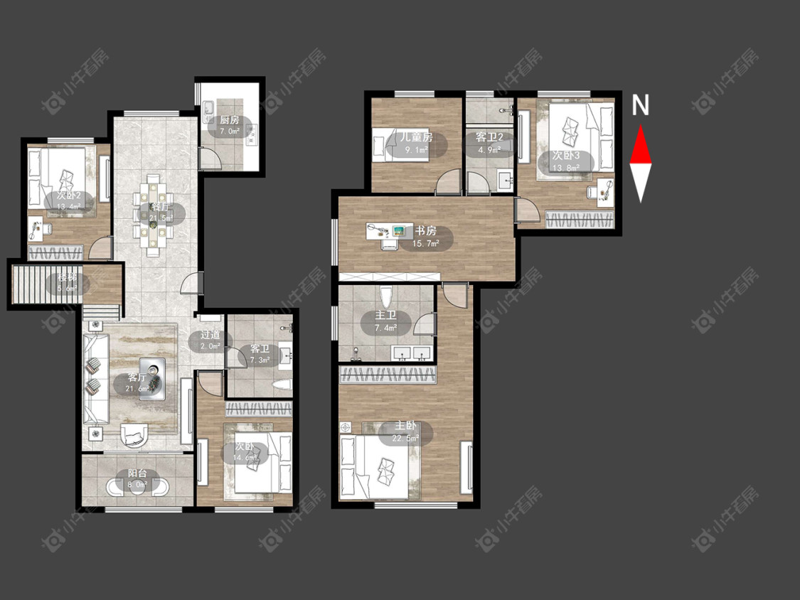 金地天际房源户型图 常州金地天际在售二手房源户型图_小牛看房