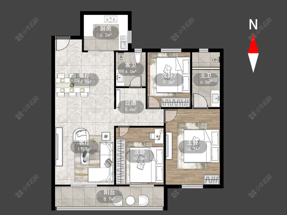 常州山水雅居在售二手房源户型图_小牛看房