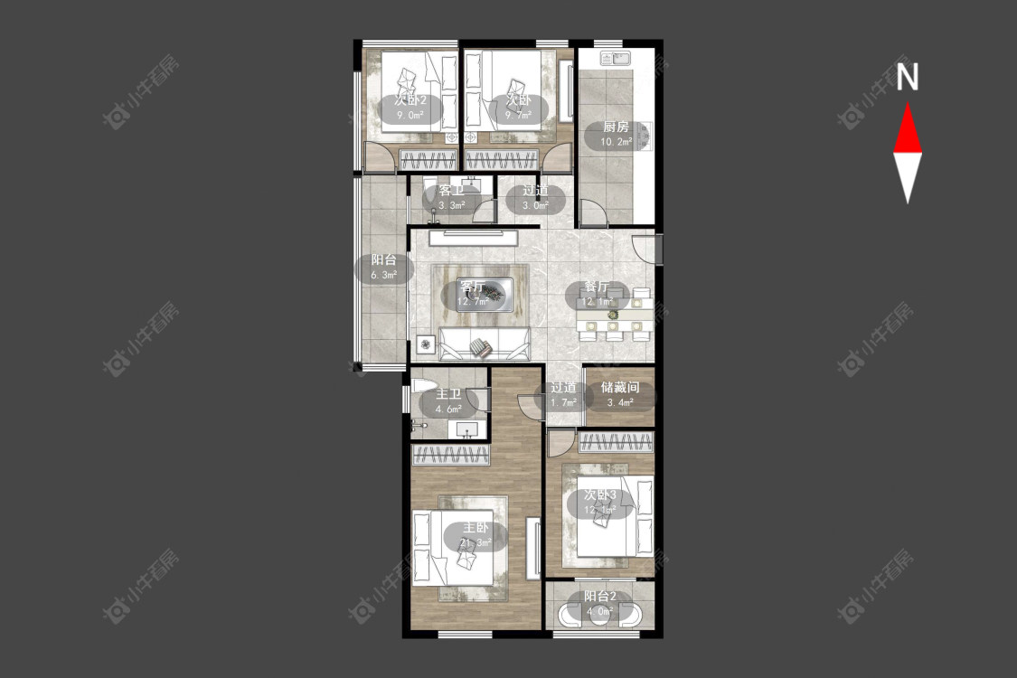 常州绿地香颂花园在售二手房源户型图_小牛看房