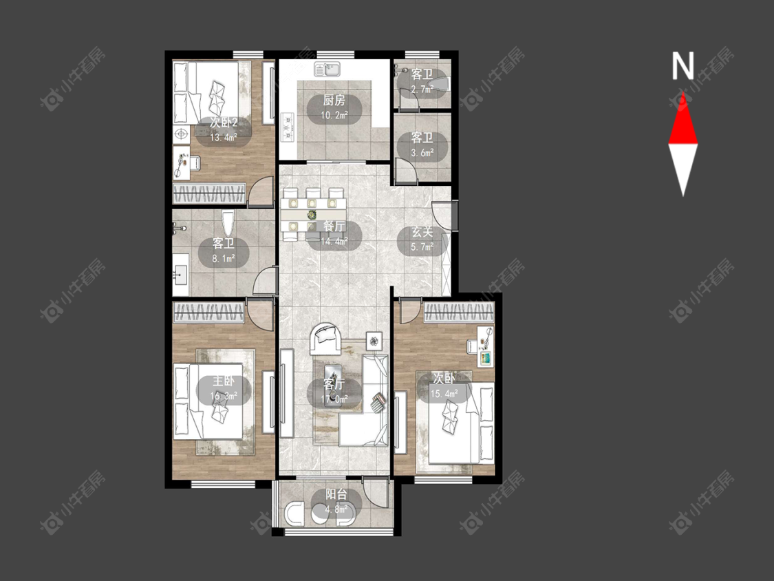 常州前桥新村在售二手房源户型图_小牛看房