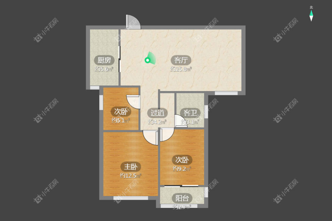常州银河湾明苑二期在租房源户型图_小牛看房