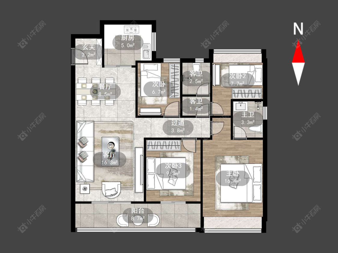 常州蓝光晶曜在售二手房源户型图_小牛看房