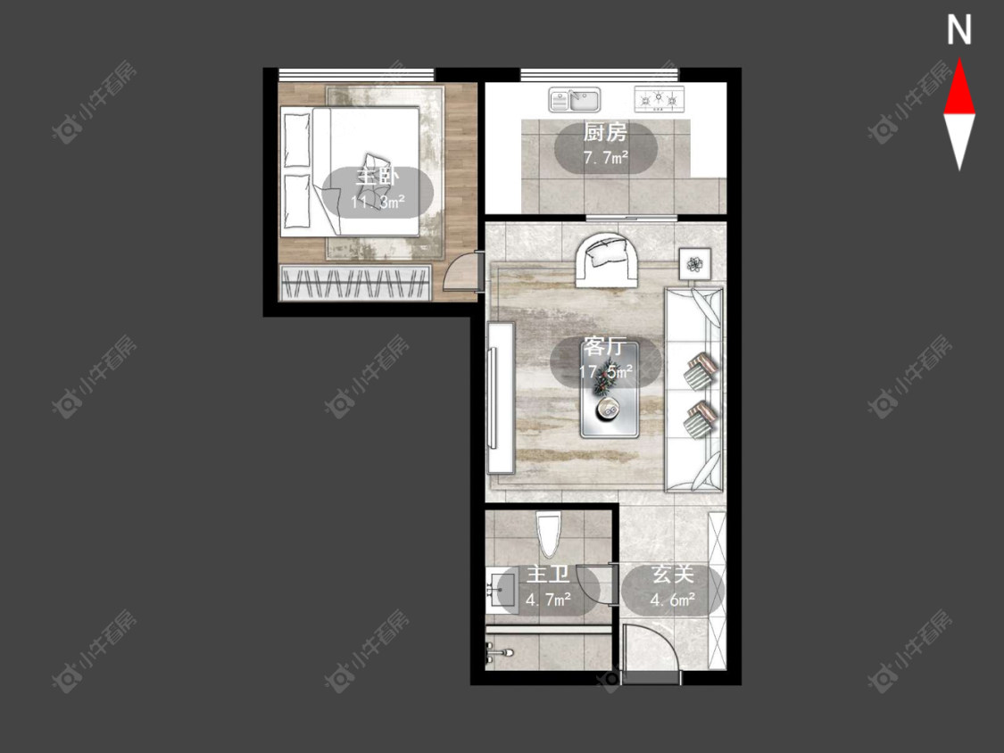常州吾悦国际在售二手房源室内图_小牛看房