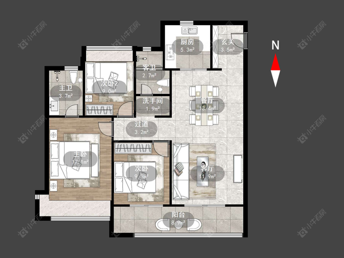 绿地香港名墩道房源户型图 常州绿地香港名墩道在售二手房源户型图_小牛看房
