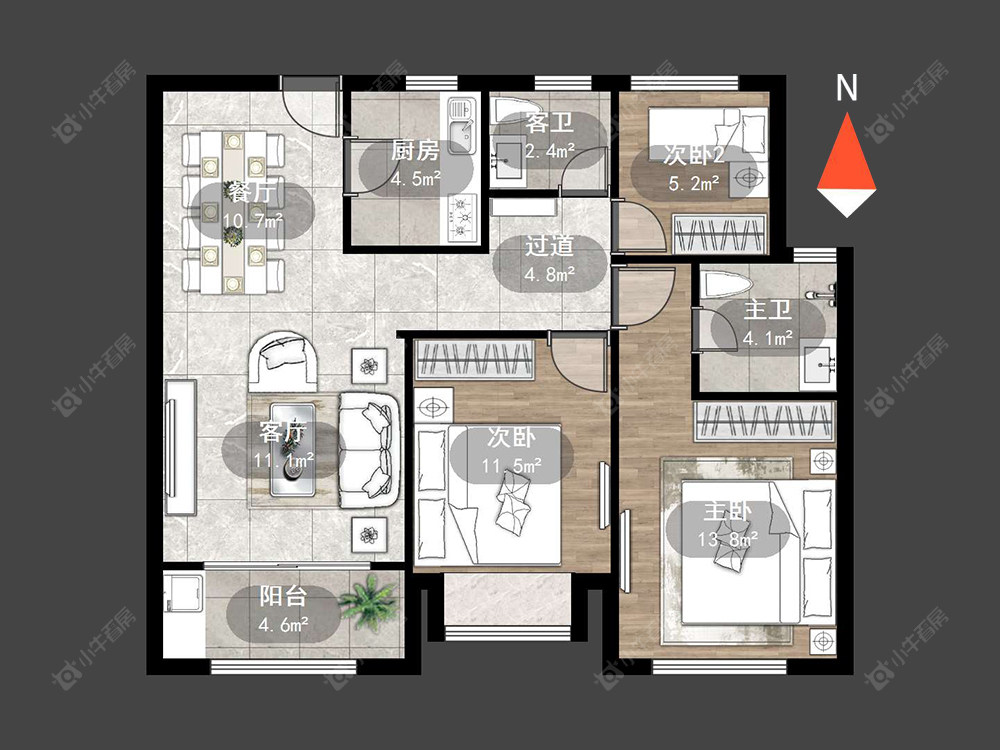 常州中梁首府壹号在售二手房源户型图_小牛看房