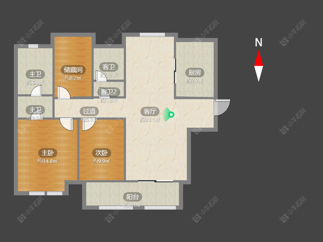 常州新城御景湾在售二手房源户型图_小牛看房